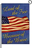 View Dyrenson Home Decorative Outdoor 4th of July Patriotic Garden Flag Double Sided, Land of The Free Because of The Brave House Yard Flag, 9/11 Decorations, USA Holiday Seasonal Outdoor Flag 12 x 18 - 