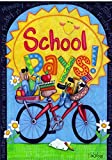 View Toland Home Garden School Days 12.5 x 18 Inch Decorative Colorful Sunshine Bicycle Supplies Garden Flag - 