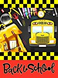 View  Roll over image to zoom in     Wamika Back to School Garden Flag 12 x 18 Double Sided, School Bus Backpack Pencil House Yard Flags Outdoor Indoor Banner for Home Welcome Back Decorations - 