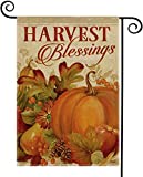 View Byowah Pumpkin Garden Flag for Thanksgiving Day,Double-Sided Printed Thanksgiving Autumn Harvest Yard Burlap Banner for Home & Outdoor Decoration 12 x 18 inches - 
