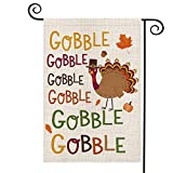 View AVOIN Gobble Gobble Turkey Garden Flag Vertical Double Sized, Fall Thanksgiving Yard Outdoor Decoration 12.5 x 18 Inch - 