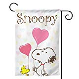 View  Snoopy Heart Unique Decorative Double Sided Outdoor Yard Flag - 