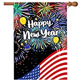 View New Years Flag,Happy New Year Garden Flag 28 x 40 Inch - 