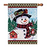View pinata Snowman House Flag 28x40 Inch Double Sided - 
