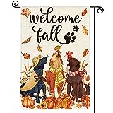 View AVOIN colorlife Welcome Fall Dog Garden Flag 12x18 Inch - 