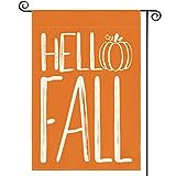 View AVOIN colorlife Hello Fall Pumpkin Garden Flag 12x18 Inch - 