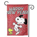 View Snoopy Happy New Year Double Sided Outdoor Flag - 