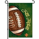 View JOICEE Football Garden Flag, 12x18 Inch Double Sided Football And Fall Garden Flag, Autumn Sports Game Day Flag for Yard Thanksgiving Holiday Outdoor Seasonal Decoration - 