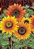 View Toland Home Garden 110555 Sunflower Medley Fall Flag 12x18 Inch Double Sided for Outdoor summer House Yard Decoration - 