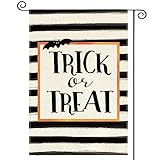 View AVOIN colorlife Trick or Treat Garden Flag 12 x 18 Inch Double Sided Outside, Halloween Holiday Yard Outdoor Flag - 