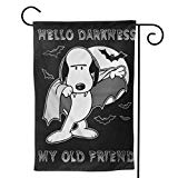 View Snoopy Hello Darkness Double Sided Outdoor Flag - 