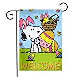 View Welome  Snoopy Garden Flag  12 X 18 Inch - 
