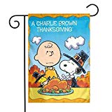 View  Snoopy Thanksgiving Garden Flag 12x18 - 