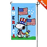 View Peanuts PATRIOTIC AMERICA Garden Flag 12" x 18"  - 