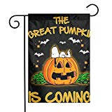 View  Snoopy Pumpkin is Coming Garden Flag  12x18 - 