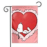 View Snoopy Love Unique Decorative Outdoor Yard Flag 12x18 - 