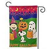 View ,Snoopy Happy Halloween Double Sided Outdoor Flag House Banner for Yard Home Decor 28"x40" - 