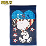 View Peanuts Snoopy 4th of July Garden Flag USA - 