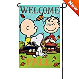 View Peanuts Fall Welcome Garden Flag 12" X 18" - 