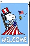 View Patriotic Peanuts Welcome Garden Flag 12" x 18" Snoopy as Betsy Ross  - 