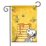 View Snoopy Eating Honey Unique Decorative Outdoor Yard Flags for Your Home 12 X 18 Inches - 