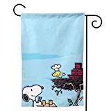View Eating Snoopy Unique Decorative Double Sided Outdoor Yard Flags for Your Home - 