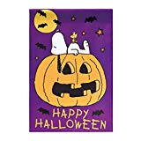 View Peanuts Snoopy with his friend Woodstock .HAPPY HALLOWEEN Garden Flag 12" X 18" - 