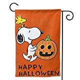 View Happy Halloween Snoopy Unique Decorative Double Sided Outdoor Yard Flags for Your Home - 