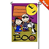 View  Peanuts Boo Garden Flag 12" x 18" Charlie Brown Snoopy - 