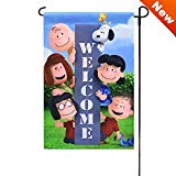 View  Peanuts SPRING PEANUTS WELCOME GARDEN FLAG 12" X 18"  - 