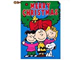 View Peanuts Snoopy Merry Christmas Flag, Size 28 inches x 40 inches - 