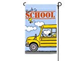 View Peanuts BACK TO SCHOOL 12" x 18" Garden Flag School Bus SNOOPY - 