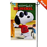 View Peanuts Snoopy Welcome Back to School Garden Flag 12" x 18"  - 