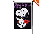 View Peanuts Come in for A BITE Garden Flag 12" x 18"  - 