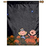 View Fornate Peanuts Halloween Garden Flag Vertical 1 Sided Yard Decor - 