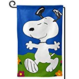 View Snoopy Unique Decorative Double Sided Outdoor Yard Flags for Your Home 12.5 X 18 Inches - 