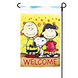 View PEANUTS SNOOPY FALL WELCOME MINI FLAG~SIZE 12"x18" - 