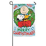 View Christmas Snoopy Decorative Garden Flags - Weather Resistant & Double Stitched - 18 X 12.5  - 