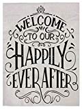 View Welcome to Our Happily Ever After garden flag 12.5"x18" - 