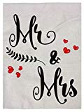 View Mr & Mrs Double Sided Decorative Garden Flags for Outdoors,Best for Party Yard and Home Outdoor Decor 12.5"x18" - 