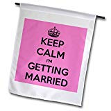 View Keep Calm I'm Getting Married Wedding Engagement Bride Garden Flag, 12 by 18-Inch - 