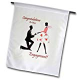 View Congratulations on You Engagement Garden Flag, 18 by 27" - 
