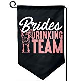 View Brides Drinking Team Garden Flag Banner Decoration Outdoor Double Sided Yard Flag 12.5x18 Inch - 