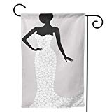 View Bride Gorgeous Girl, Premium Double Sided, Seasonal Spring Summer Outdoor Funny Garden Yard Lawn Decorative Flags, 12.5 X 18.5 Inch - 