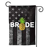 View  Worn-Out USA Flag Beach Bride Pineapple Welcome Large Yard Double Sided House Flag Banners for Patio Lawn Home Outdoor Decor 12.5x18In 28x40In - 