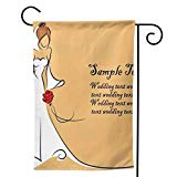 View Love Wedding Bride, Premium Double Sided, Seasonal Spring Summer Outdoor Funny Garden Yard Lawn Decorative Flags, 12.5 X 18.5 Inch - 