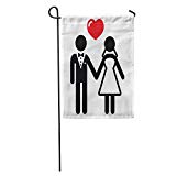 View Wedding Married Couple decorative flag - 