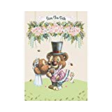 View Wedding Bear Bride and Groom flag - 