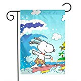 View Garden Flag - Snoopy Surf Unique Decorative Outdoor Yard Flags for Your Home 12 X 18 Inches - 