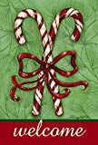 View  Candy Cane Welcome 12.5 x 18 Inch Decorative Flag - 